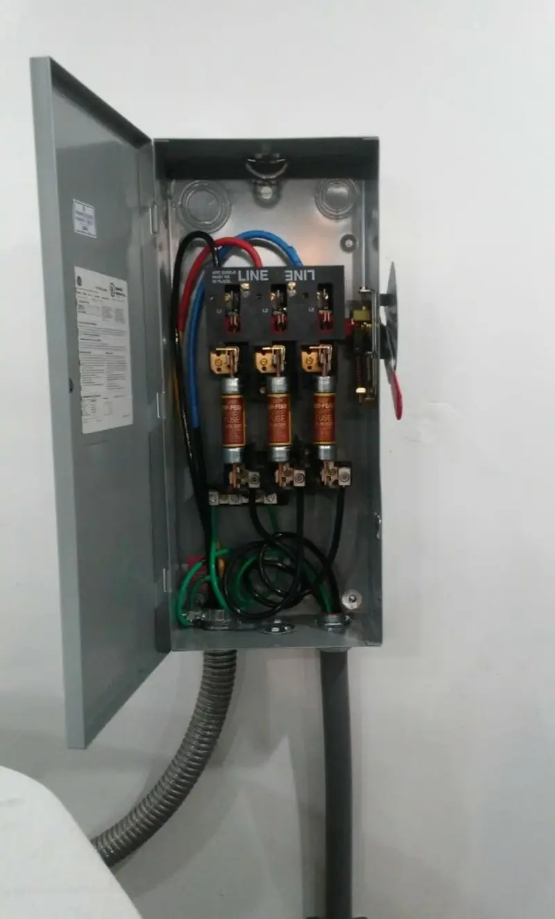 Three-phase disconnect switch installed for Electrical Wiring & Rewiring in Brookville